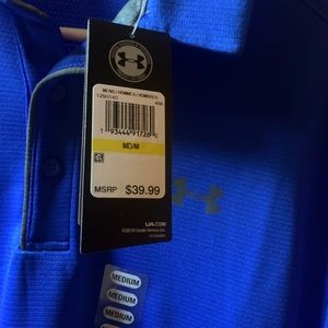 Under armour polo short sleeve shirt size men (med) perfect condition